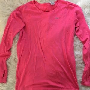 Nike drifit shirt large bright pink